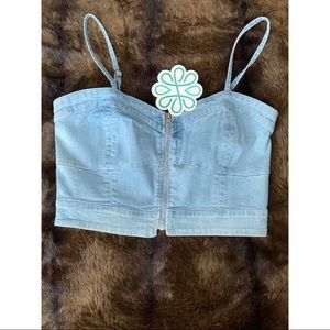 Denim crop top